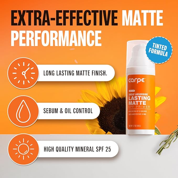 Carpe Primer Face Makeup Base ~New~ Zinc Mineral Tinted Sunscreen