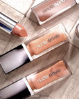 nude envie Lip Gloss - Certified Vegan Lipgloss Cruelty-Free and Paraben Free - Enriched Peptides, Vitamin E and Jojoba Oil (Peaceful)