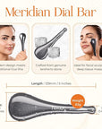 TeraRX® Terahertz Stone Meridian Dial Bar Tool – Authentic Terahertz Gua Sha Facial Tool with Acupressure Tip for Face, Neck, Back & Body – Energy Stone Scraping Tools for Circulation & Relaxation