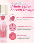 KIMUSE Soft Pink Gel-Cream Blush Trio, Liquid Blush (love pink)