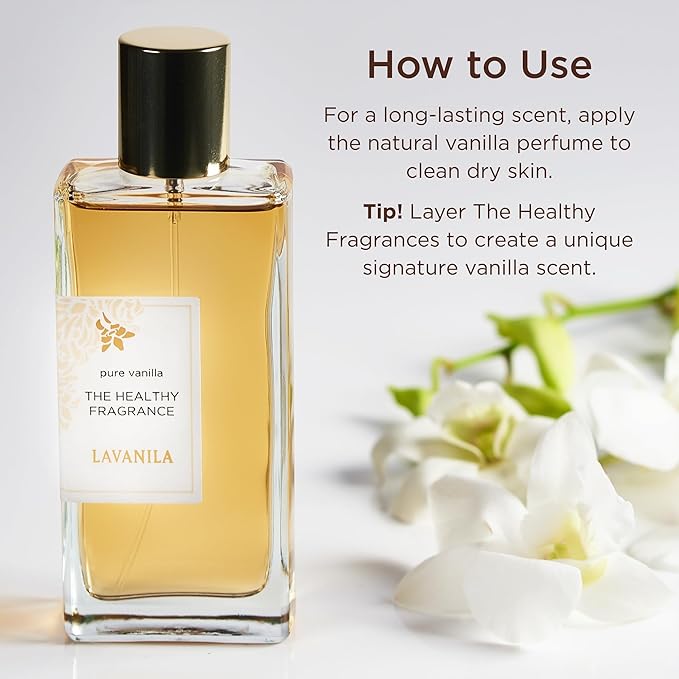 Lavanila Pure Vanilla Perfume for Women, 3.4 Fl Oz - Pure Madagascar Vanilla Fragrance, Clean and Natural Eau de Parfum Made In USA