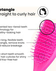 Tangle Teezer Ultimate Detangler Hairbrush, Eliminates Knots & Reduces Breakage, Mini Hair Brush for Travel, Small Hands & All Hair Types, Runway Pink