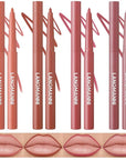 LANGMANNI 4Pcs Sculpting Matte Velvet Lip Liner Set,Smooth Creamy Texture,Waterproof And High Pigmented For Girls Daily Application Lip Makeup(5+6+7+8)