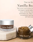 Sara Happ Passion Fruit + Vanilla Bean Sugar Lip Scrub Duo - Exfoliating Lip Treatments, Moisturizers for Dry and Flaky Lips, Vegan (Set of two 0.5-ounce Jars)