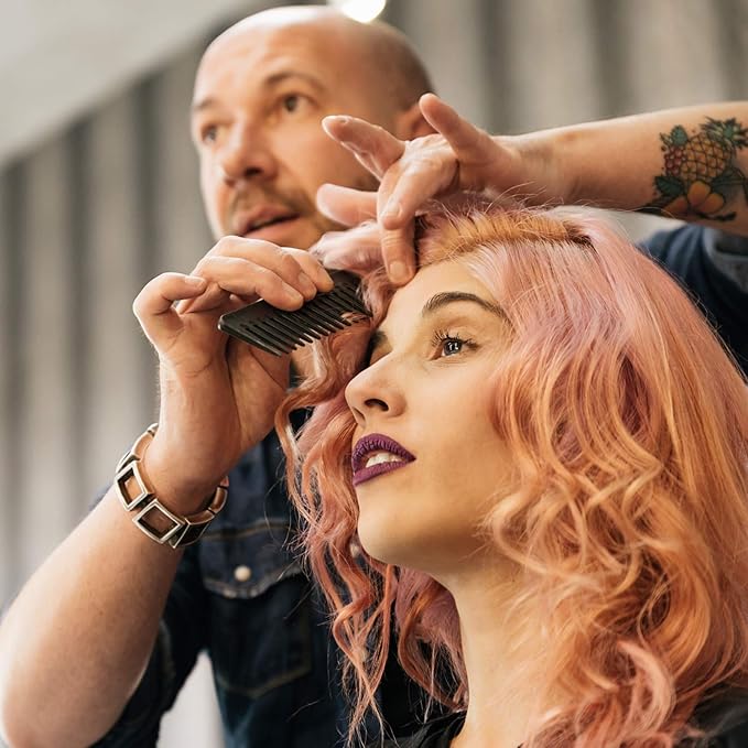 HYOUJIN 601 Black Carbon Wide Tooth Comb Detangling Comb Detangler Hair Comb for Long Wet hair Hair Straighten Curly Hair 230℃ Heat Resistan