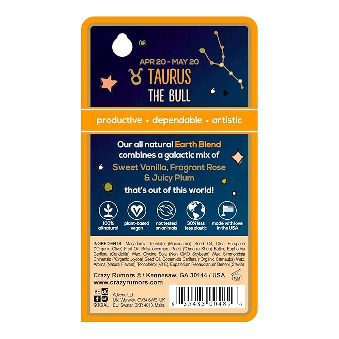Crazy Rumors Taurus Zodiac All Natural, Plum)