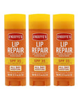 O'Keeffe's Lip Repair SPF 35 Lip Balm - Stick (3 Pack) - Sun-Safe Moisturizer for Extremely Cracked, Dry Lips