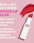wet n wild Mega Last High-Shine Lipstick Lip Color, Infused with Seed Oils For a Nourishing High-Shine, Buildable & Blendable Creamy Color, Cruelty-Free & Vegan - Rosé And Slay