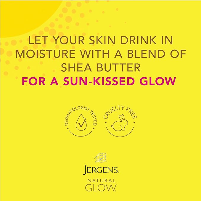 Jergens Natural Glow In Shower Lotion, Self Tanner for Fair to Medium Skin Tone, Sunless Tanning Wet Skin Lotion for Gradual, Flawless Color, 7.5 Ounce, Pack of 2