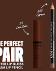 NYX PROFESSIONAL MAKEUP Butter Gloss Brown Sugar, Non-Sticky Lip Gloss - Lava Cake (Rich Brown)