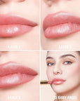 Oulac Light Pink Lipstick for Women with Metallic 3D Shine Lightweight Hydrating Formula, High Impact Lip Color, Vegan Beauty, Full Coverage Lip Makeup, Christmas Gifts for Women, Baby Angel(13)