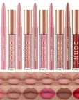 LANGMANNI 6 Matte Lipstick with 6 Lipliners Durable Makeup Set,Long-Lasting Non-Stick Cup Not Fade Waterproof Pigmented Velvet Lipgloss Kit Beauty Cosmetics Makeup Gift for Girls (#B)