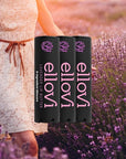Ellovi Natural Lip Butter Lip Balm - Lavender - Pure Enough to Eat - Made With Just 6 Vegan Ingredients - 100% Natural & Organic Moisturizing Lip Care for All Day Hydration (3-Pack)