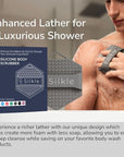 Silicone Body Scrubber - Exfoliating Bath Brush and Skin Cleanser - Shower Sponge for Gentle Body Scrub and Wash - Silicone Scrubbing Care Tool for a Refreshed and Renewed You - Gray