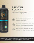 Norvell Pre Spray Tan XLATAN pH Balancing Spray 34 fl.oz. – Professional Sunless Tanning Skin Prep Formula for Even, Natural Looking Color, Improves Spray Tan Absorption & Longevity
