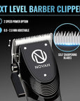 Novah Professional Hair Clippers for Men, Professional Barber Clippers and Trimmer Set, Mens Cordless Clipper, Fade Haircut Kit, Electric Hair Cut Machines