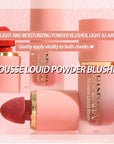 AKARY Mousse Liquid Blush, Soft Cream Makeup Blush, Cheek Tint(05#Chocolate)