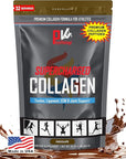 PhysiVantage Supercharged Collagen Peptides Powder - Hydrolyzed Collagen for Joint, Tendon, Ligament, & Skin Health Support - Chocolate, Keto, Paleo, 16oz | Enhanced with Vitamin C, BCAAs, Grass-Fed
