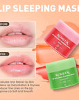 12 Pack Lip Sleeping Mask Set, Overnight Lip Treatment, Nourish and Hydrate Lip Mask With Vitamin C and Coconut Oil, Lip Balm for Dry Lips, Reduce Lip Lines and Improve Lip Color