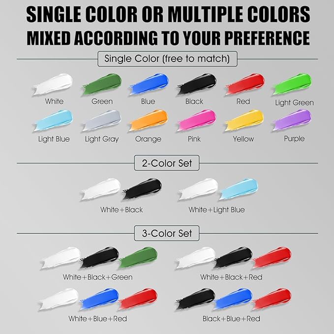 Red & Blue & White Face Body Paint Stick, White Foundation Makeup, Usa Themed Accessories Flag Color, Professional Halloween Face Makeup Kit for Clown Vampire Joker Costume