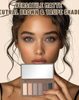 6 Colors Mini Naked Eyeshadow Makeup Palette with Brush Neutral Nude Smoky Eye Shadow Taupe & Brown Matte Make Up Pallet with Mirror Highly Pigmented Long Lasting Waterproof Travel Size Gift Kit