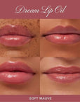 Summer Fridays Dream Lip Oil - Tinted Lip Oil with Moisturizing Sheer Coverage, High-Shine and Deep Hydration - Non-Sticky Formula for Long-Lasting Softness - Soft Mauve (0.15 Oz)