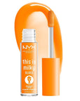 NYX PROFESSIONAL MAKEUP This Is Milky Gloss, Lip Gloss with 12 Hour Hydration, Vegan - Mango Lassi (Orange Cream)