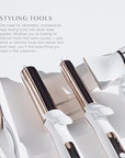 Kristin Ess Hair 1 1/4 Inch Rotating Curling Iron Pivot Wand for Beach Waves - Dual Voltage + Auto Shut Off - Long Barrel Salon Professional Hot Tool Curling Iron - Rotate + Spin to 90 Degrees