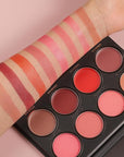 8 Colors Blush Palette, 4 Powder + 4 Cream Blush Palette, Contour and Highlight Blush Palette, Natural Nude Makeup Brighten Skin Tone Portable Makeup Blush, Professional Facial Makeup Blush
