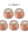 Gen 3 Replacement Heads for New Flawless Facial Hair Remover, Double Ring Floating head for Flawless Generation 3 Shaver, 5 Count