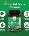 Advanced Bile Salt TUDCA Supplement - Extra Strength TUDCA 500mg per Serving Bile Salts for Gallbladder Kidney and Liver Support - High Purity Tauro Ursodeoxycholic Acid Liver and Gallbladder Cleanse