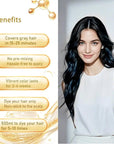 Black Hair Dye Shampoo, Hair Color Shampoo for Gray Coverage, Long Lasting Black Hair Shampoo, Champu Para Canas, Works in Minutes, Easy to Use, 16.90 Fl Oz