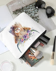 Western cosmetic bag highland cow