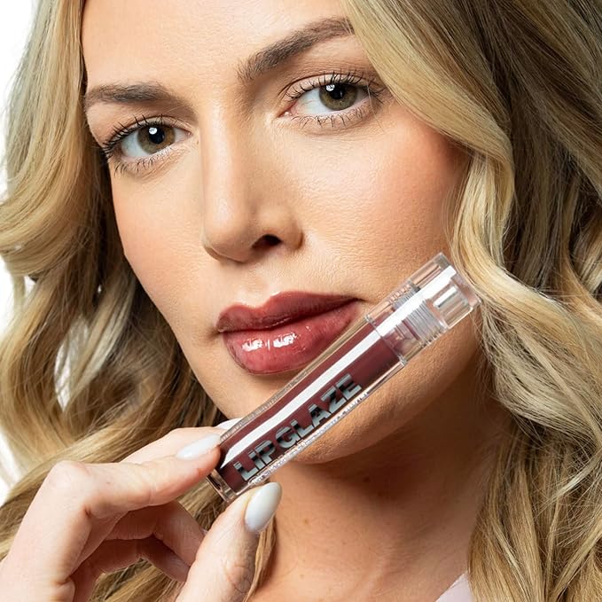 Palladio Lip Glaze Serum, Hydrating Lip Gloss with Peptides & Hyaluronic Acid for Plump, Smooth, and Nourished Lips – Vegan, High-Shine, Non-Sticky Finish (Red Wine)