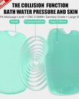 Zinc Infused Silicone Body Scrubber for Shower,Food-Grade Handheld Cleansing Skin Brush, Gentle Exfoliating and Lather Well - Green