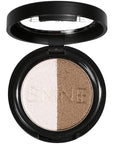 IS'MINE Single Duo Shimmer Brown Eyeshadow, Dual Color, Longwear, White Eye Makeup for Day & Night