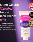 CKD Gua Sha Neck Cream Filltocshot [Refill] - Advanced Anti-Aging Neck Firming Cream with Massage Roller. Visibly Reduces Wrinkles, Lifts & Tightens Sagging Skin, Boosts Elasticity, Korean Skincare.