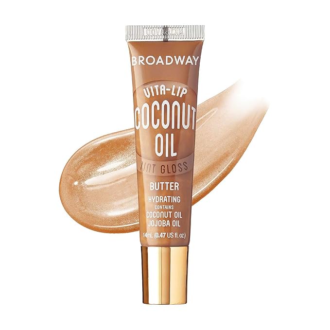 Ruby Kisses Broadway Vita-Lip Tinted Lip Gloss Set (3 Pack Cocoa, Butter, Chocolate) Ultra-Hydrating Coconut + Jojoba Oil & Soothing Formula with Vitamins, High-Shine Non-Sticky Finish Lip Balm