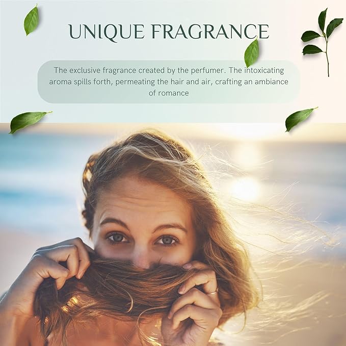 Hair Perfume for Women, Summer Lightweight Long Lasting Fragrance Mist - 3:7 Hydrating Serum Alcohol Free Formula, Argan Oil Scented Hair Spray with Keratin & Elastin (Peach Oolong) 2.7 fl oz