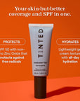 Live Tinted Hueguard Skin Tint SPF 50 - Tinted Mineral Sunscreen with Light-Medium Buildable Coverage With a Hydrating and Radiant Finish - Water and Sweat Resistant, 1.35 fl oz - Shade 01