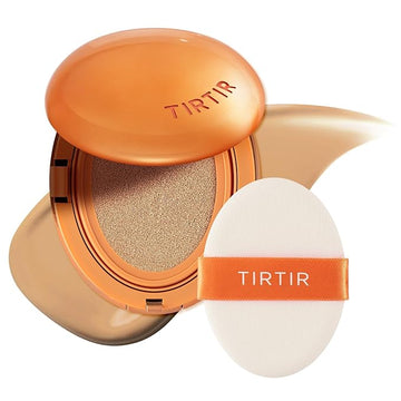 [*Mini Size*] TIRTIR Mask Fit Ai Filter Cushion Foundation | AI-Like Semi-Matte Finish - Up to 72-Hour Medium to Full Coverage Korean BB Cushion Make up Beauty, #27N Camel, 0.15 Fl Oz