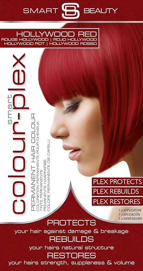 Smart Beauty Red Hair Dye with Plex Anti-Breakage Technology Protecting and Restoring Hair Structure, Plum Color, Vegan and Cruelty-Free