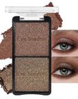 Double color eye shadow, Eyeshadows Creamy, high pigment eye makeup palette, matte shimmer metal eye shadow powder, Blendable, Ultra-Pigmented, Easy to Apply, Matte & Shimmer, (06)
