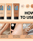 Leg Makeup Waterproof No Transfer,Flawless Looking Leg and Body Scar Cover up Makeup,Waterproof Long Last Easy Application for All Skin Tones.(2# Medium Golw)
