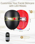 Pro-Grade FSA LED Light Therapy Facial Mask- HSA Salon Treatment for Acne, Wrinkles & Redness at Home