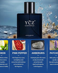 Ycz Midnight Marine Perfume for Men, 1.7 oz. Refreshing & Warm Masculine Scent for Daily Use Men's Casual Cologne Smell Fresh All Day A Gift for Any Occasion