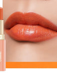 Oulac Orange Lipstick - Moisturizing Lip Stick Glossy Tinted Lip Balm, Sheer Shine Juicy Finish, Lightweight and Hydrating Formula for Dry Lip Care, Vegan 2.2g/0.07oz (08)