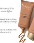 LAURA GELLER NEW YORK Quench-n-Tint Hydrating Foundation - Medium/Deep - Sheer to Light Buildable Coverage - Natural Glow Finish - Lightweight Formula with Hyaluronic Acid