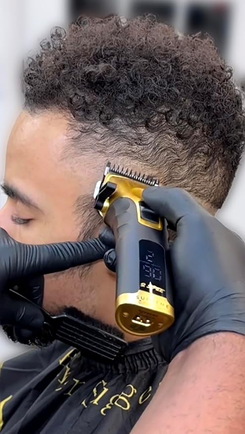 Supreme Trimmer 3-in-1 Barber Bundle | 2Spee Clipper, 2Spee Trimmer & Crunch Foil Shaver | Professional Beard Trimmer Men’s Hair Clipper Kit | (Gold)
