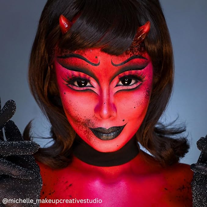 Mehron Makeup Color Cups | Stage, Foundation, Face Paint, Body Paint, Halloween Makeup | Greasepaint .5 oz (14 g) (Red)